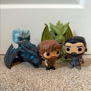 Game of Thrones Funko Pop Lot of 4 OOB Figures - John Snow, Night King & More